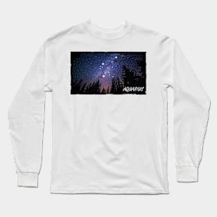 Zodiac Majesty Aquarius Constellation Long Sleeve T-Shirt